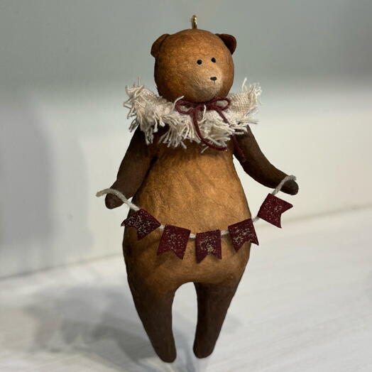 Ёлочная игрушка ручной работы «Мишка»
