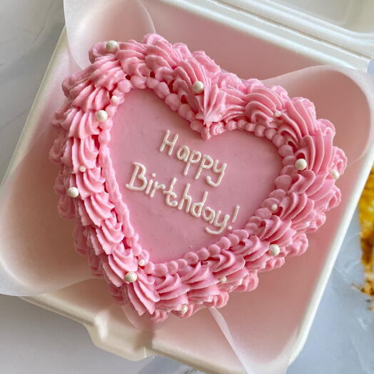 Бенто-торт (сердце-ламбет) «Happy Birthday!»