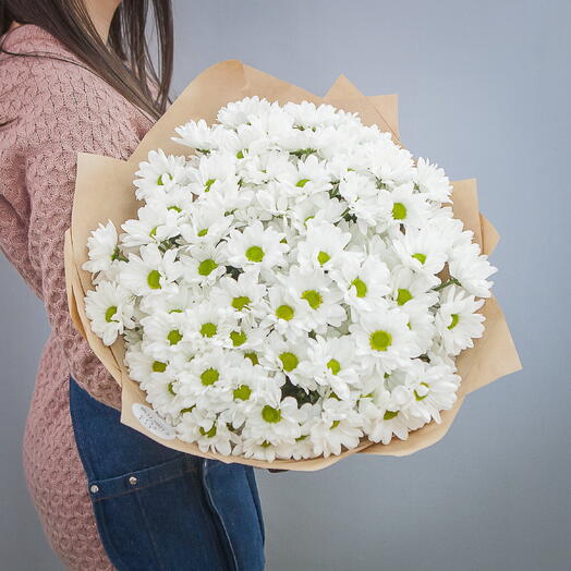 Букет из 15 кустовых хризантем
