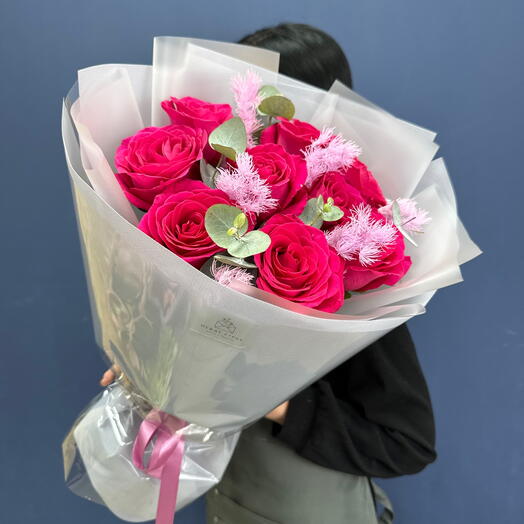 Букет розовых роз 🌸