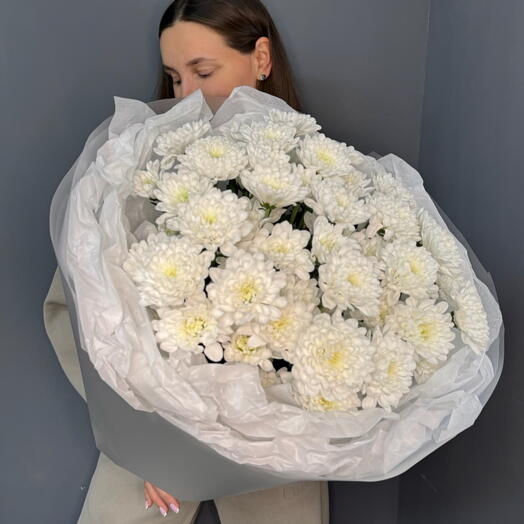 Зефирный букет из хризантем для мамы