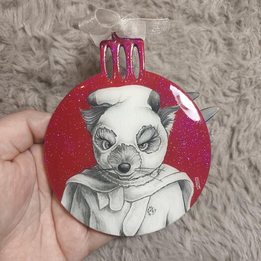 Новогодний шар "Аш"