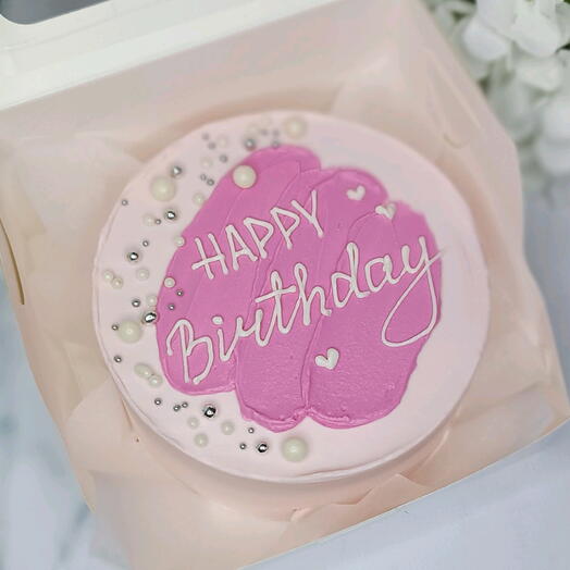 Бенто торт happy birthday pink/с днём рождения/девушке/подруге/дочке