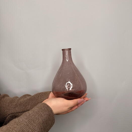 Ваза бутыль сиреневая