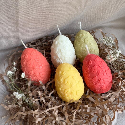 Подарочный набор пасхальных свечей в виде яиц