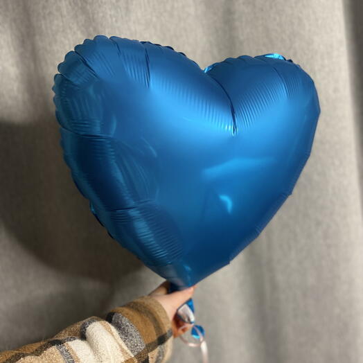 Шар фолгированный с гелием 45см (сердце) синее сердце