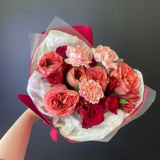 Пионовидный микс к 14 февраля ️