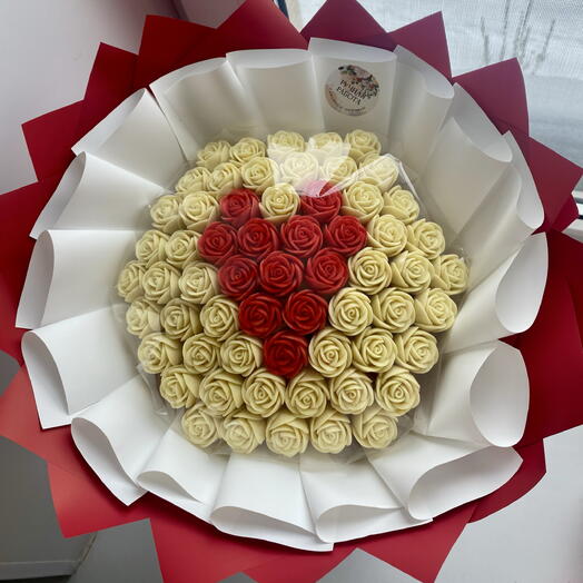 Букет из шоколадных роз Сердце