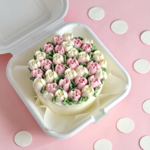 Бенто торт "Цветы" тюльпаны для мамы, жены, сестры, дочки, коллеги