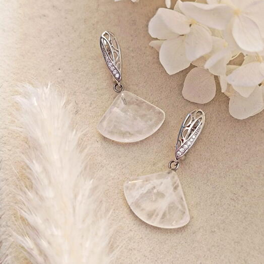Серьги из кварца