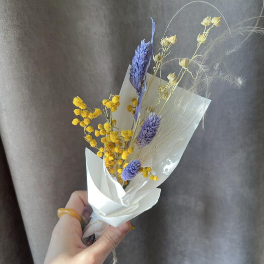 🌼Букет сухоцветов комплимент. Сухоцветы подарок женщине, любимой девушке, дочке, маме (6)