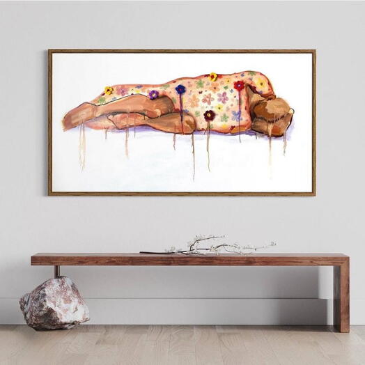 Современная картина «Умиротворение», большая картина маслом в интерьер, картина в спальню, картина для дома