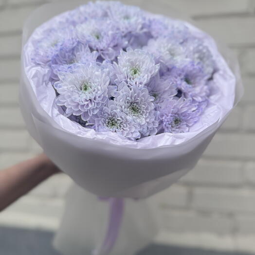 «Сиреневое облачко» 💜 Букет из 5 кустовых веточек хризантема Алтай премиум