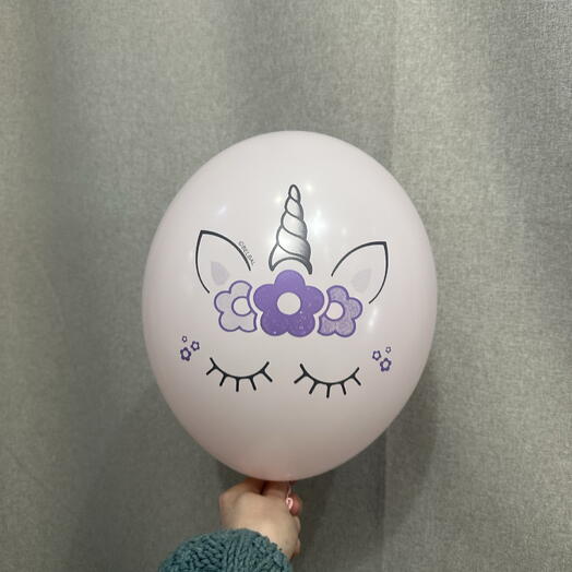 Шар Единорожка светло-розовый
