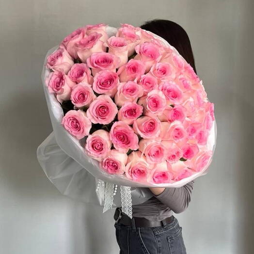 Объятие чувств 💕🎀😍 роскошный букет из 49 роз