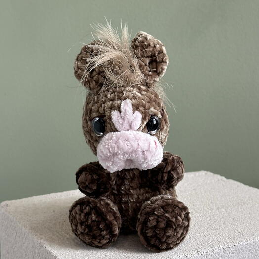 Игрушка лошадка коричневая