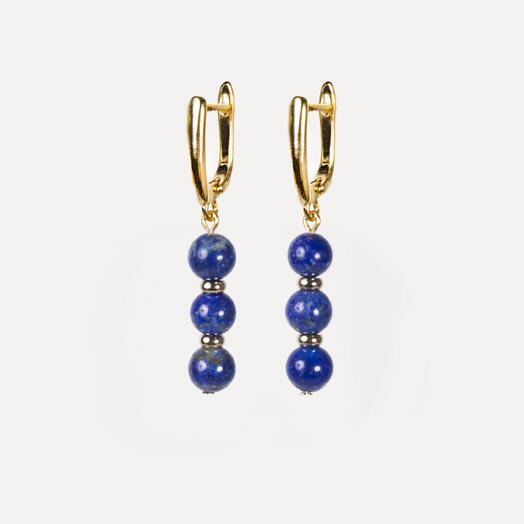 Серьги Самшит Лазурит 14K (EAR1160)