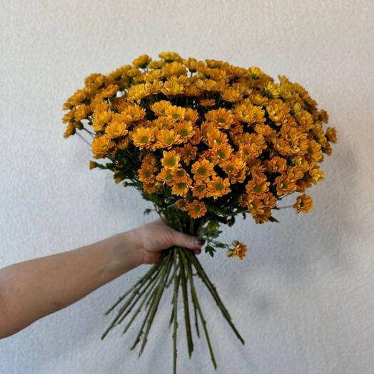 Монобукет из 23 кустовых хризантем