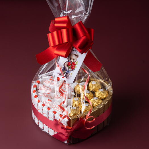 Набор сердце Ferrero + Raffaello