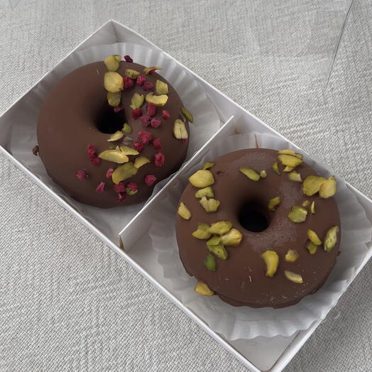 Мини-торт Donut cake 2 шт (Фисташка-малина, Дубай)