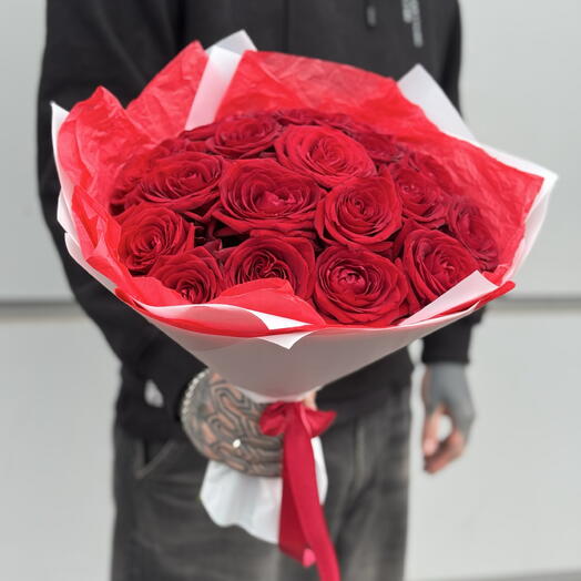 Букет 💥 из 19 красных роз Для тебя 🌹