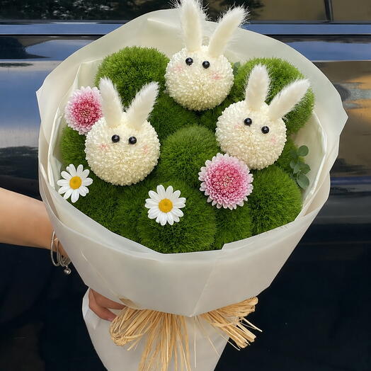 Зайки на лужайке 💐