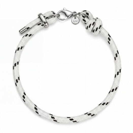 Белый браслет на ногу LU CORD WHITE LEG на лето, на подарок, для себя
