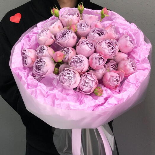 Букет из 5 лавандовых кустовых роз на подарок любимой 💞