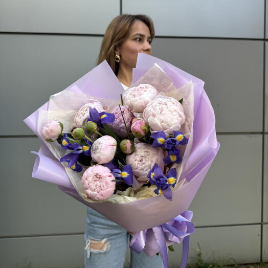 EXCLUSIVE: авторский букет из сезонных цветов « Золото Эльдорадо 🪻🌸»в матовой упаковке 💐