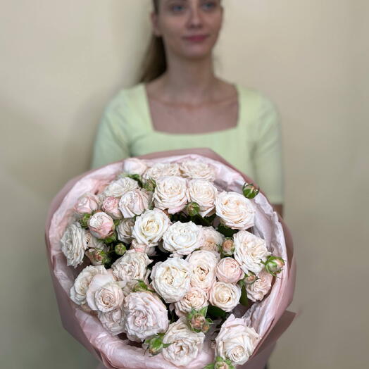 Монобукет из кустовых роз 9шт