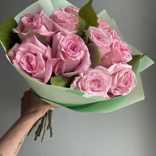 Букет из пионовидных ароматных роз Pink Ohara