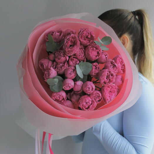 Пионовидные розы и эвкалипт 💞