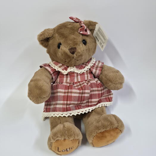 Мягкая плюшевая мишка в платье🐻