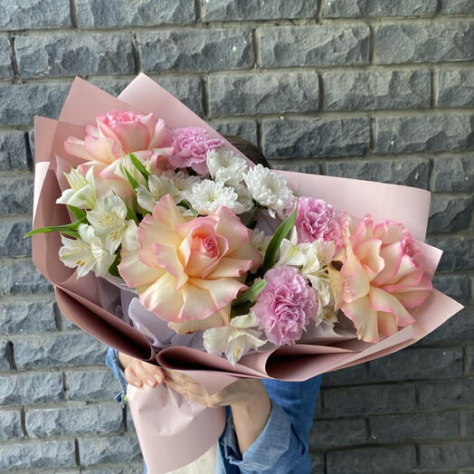 Букет "Нежность" с французскими розами 🌸💕