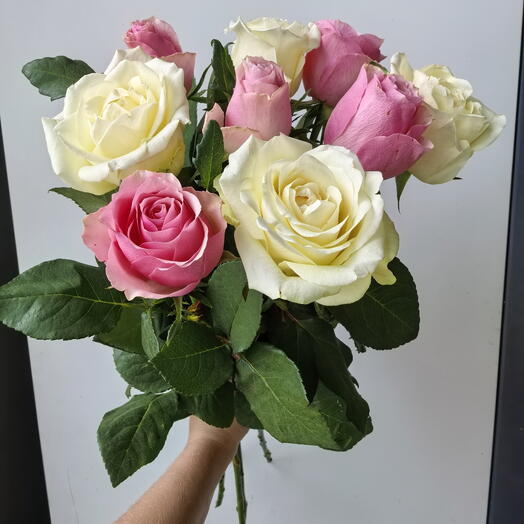 Бело-розовый микс 9
