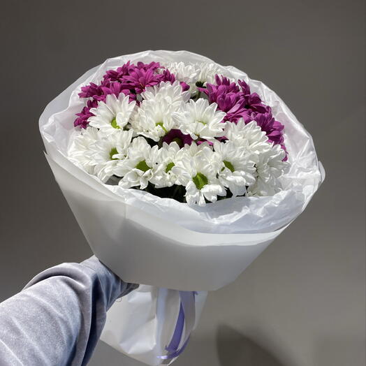 Букет из яркой хризантемы 🌸🌸🌸