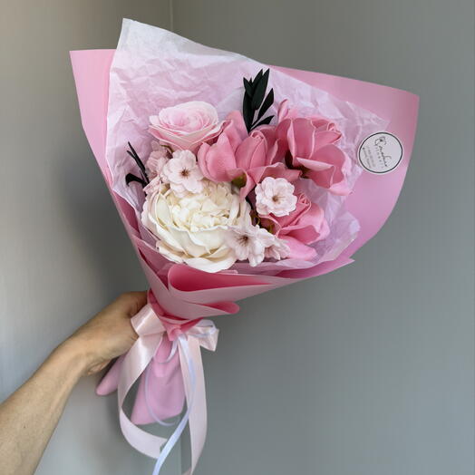 Ароматный букетик из мыльных цветов 🌸