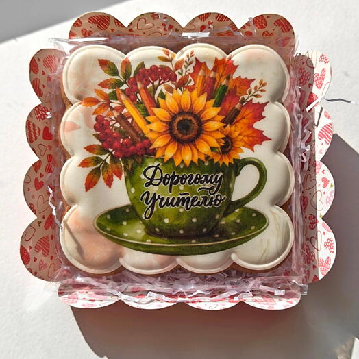 Пряник открытка, подарок учителю, 1 сентября