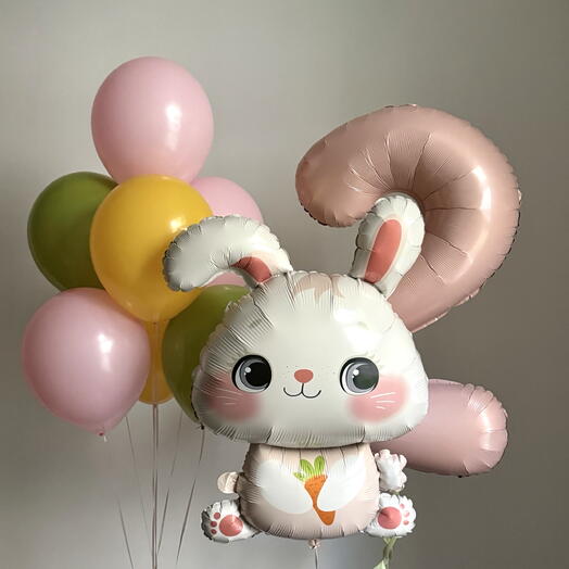 Сет с цифрой и фигурой для девочки