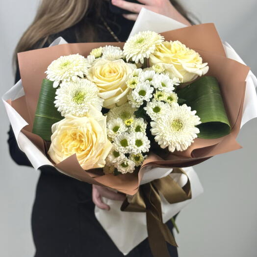 Букет с розой канделайт
