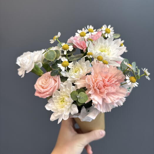 Цветочная композиция в стакане 🌸 стаканчик-комплимент