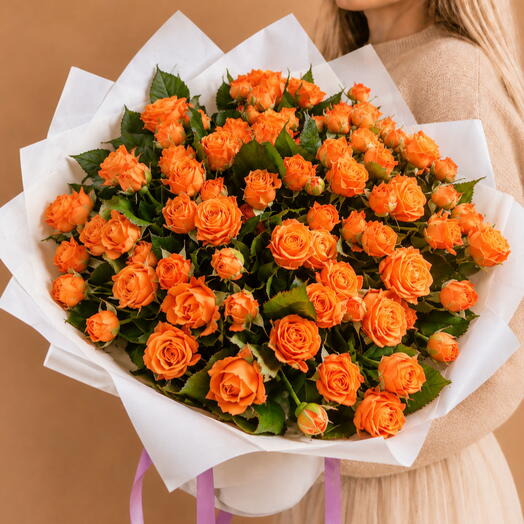 31 роза Коралл баблс