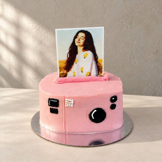 Pink Camera Cake