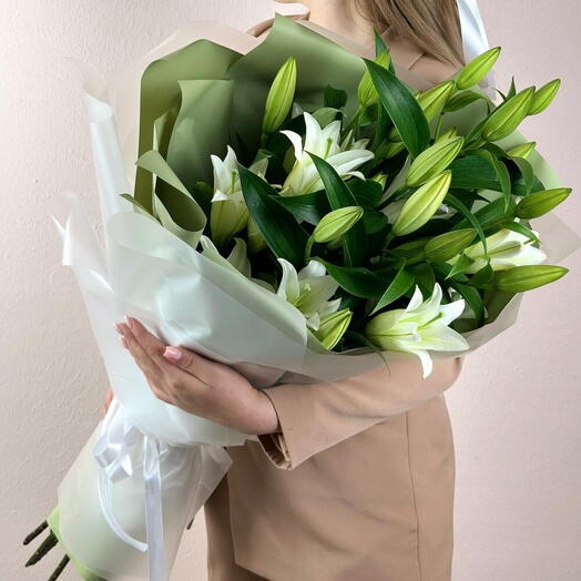 Те самые Лилии как в Pinterest / большой букет цветов в Сургут с доставкой