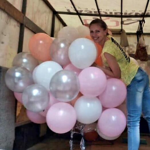 Globos de helio 40 piezas mezcla rosa suave