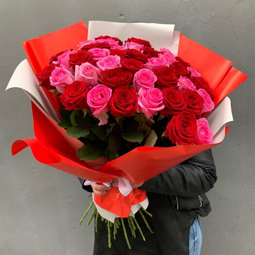 39 Rosas Rosadas y Rojas