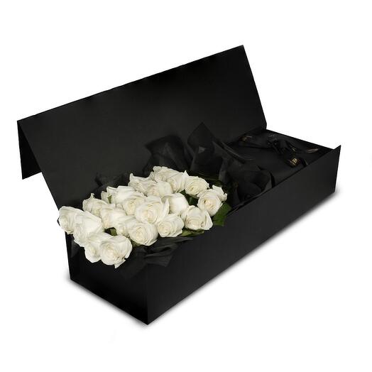 Fresh Roses in Long Box - Small