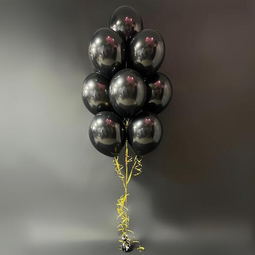 Balloons black 13 pieces helium