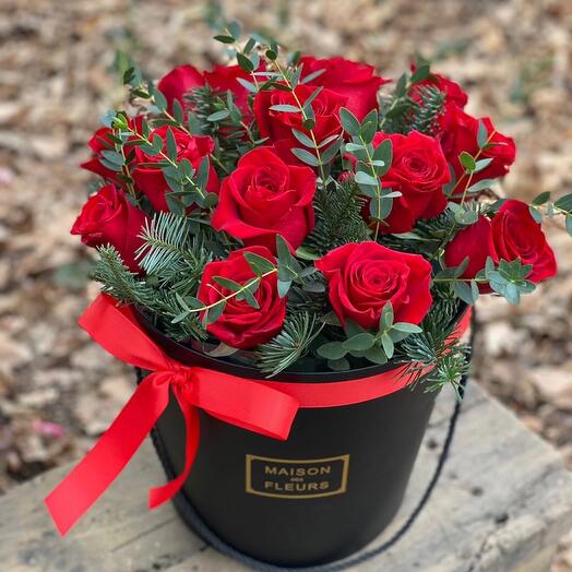 Розы в зимнем стиле