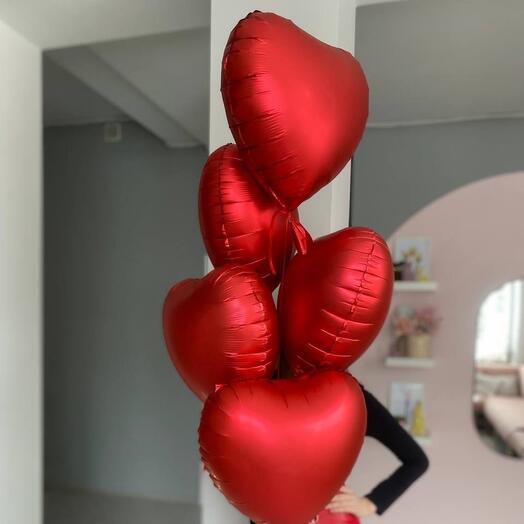 5 bolas en forma de corazón ️